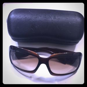 Chanel Mother of Pearl Sunglasses Brown